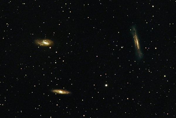 Leo Triplet (M-65, M-66, NGC-3628 in Leo)