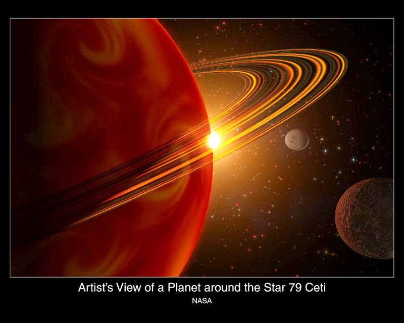 ดาวเคราะห์รอบดาว 79 ซีตัส ตามจินตนาการของศิลปิน (ภาพโดย Greg Bacon/STScI)