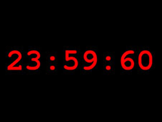 ตัวเลขบอกเวลาบนหน้าปัดนาฬิกาแบบนี้ อาจไม่คุ้นตานัก แต่เวลานี้จะเกิดขึ้นจริงในวินาทีสุดท้ายของปีที่มีอธิกวินาที